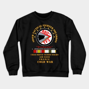 480th Tactical Fighter Squadron - Warhawks - Chaumont-Semoutiers Air Base, France - COLD X 300 Crewneck Sweatshirt